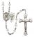 Saint Agatha and Nurse Rosary with Crystal Beads