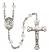 Saint Anthony of Padua Engravable Rosary with Crystal Beads