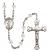 Saint Barbara Engravable Rosary with Crystal Beads