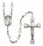 Saint Augustine Engravable Rosary with Crystal Beads