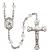 Saint Bernadette Engravable Rosary with Crystal Beads