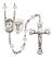 Saint Camillus of Lellis and Nurse Rosary with Crystal Beads