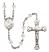 Saint Charles Borromeo Engravable Rosary with Crystal Beads