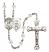 Saint Christopher and Air Force Rosary with Crystal Beads