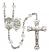 Saint Christopher and EMT Rosary with Crystal Beads