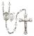 Saint Christopher and Nat'l Guard Rosary with Crystal Beads