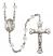 Saint Elmo Engravable Rosary with Crystal Beads