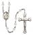 Saint Dymphna Engravable Rosary with Crystal Beads