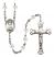 Saint Francis of Assisi Engravable Rosary with Crystal Beads