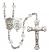 Saint George and Air Force Rosary with Crystal Beads