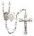 Saint George and Paratrooper Rosary with Crystal Beads