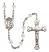 Saint Hubert of Liege Engravable Rosary with Crystal Beads