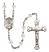 Saint Isidore of Seville Engravable Rosary with Crystal Beads