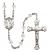 Saint Justin Engravable Rosary with Crystal Beads