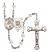 Saint Joan of Arc and Coast Guard Rosary with Crystal Beads