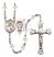 Saint Joan of Arc and Nat'l Guard Rosary with Crystal Beads