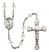 Saint Jude Thaddeus Engravable Rosary with Crystal Beads