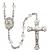 Saint Maximilian Kolbe Engravable Rosary with Crystal Beads