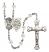 Saint Michael and EMT Rosary with Crystal Beads