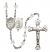 Scapular Engravable Rosary with Crystal Beads