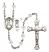 Saint Christopher and Softball Rosary with Crystal Beads