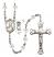 Saint Christopher and Track & Field Rosary with Crystal Beads