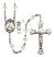 Saint Christopher and Baseball Rosary with Crystal Beads