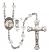 Saint Christopher and Tennis Rosary with Crystal Beads