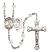 Saint Sebastian and Football Rosary with Crystal Beads