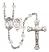 Saint Sebastian and Golf Rosary with Crystal Beads