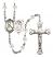 Saint Sebastian and Ice Hockey Rosary with Crystal Beads