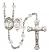 Saint Sebastian and Cheerleading Rosary with Crystal Beads