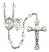 Saint Sebastian and Field Hockey Rosary with Crystal Beads