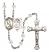 Saint Sebastian and Rugby Rosary with Crystal Beads