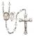 Saint Sebastian and Fishing Rosary with Crystal Beads