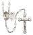 Saint Sebastian and Archery Rosary with Crystal Beads