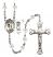 Saint Christopher and Archery Rosary with Crystal Beads