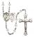 Saint Sebastian and Rodeo Rosary with Crystal Beads