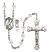 Saint Christopher and Rodeo Rosary with Crystal Beads