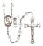 Saint Christopher and Rugby Rosary with Crystal Beads