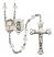 Saint Christopher and Fishing Rosary with Crystal Beads