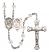 Saint Sebastian and Motorcycle Rosary with Crystal Beads