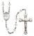 Saint Alphonsa of India Engravable Rosary with Crystal Beads