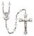 Saint Pius X Engravable Rosary with Crystal Beads