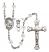 Saint Christopher and Football Rosary with Crystal Beads