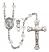 Saint Christopher and Hockey Rosary with Crystal Beads