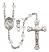 Saint Christopher and Track&Field Rosary with Crystal Beads