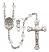 Saint Christopher and Choir Rosary with Crystal Beads