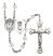 Saint Christopher and Lacrosse Rosary with Crystal Beads