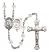 Saint Sebastian and Hockey Rosary with Crystal Beads